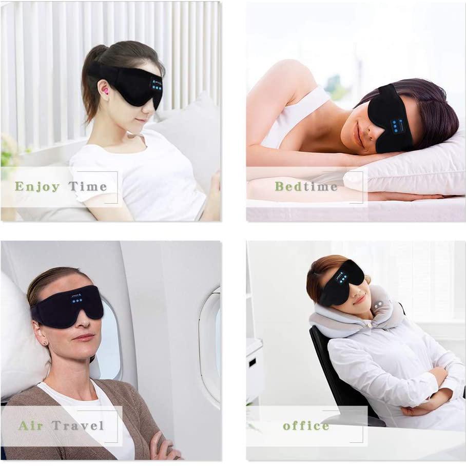 Sleep Headset Bluetooth 5.0 Wireless 3D Eye Mask Sleep Headset - Tophatter Daily Deals